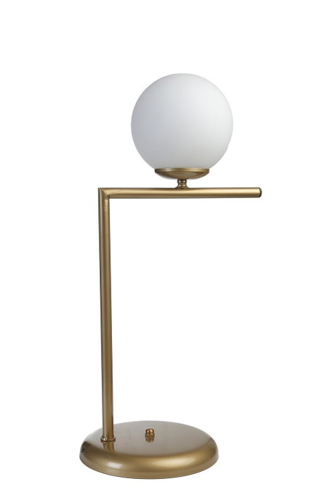 Opviq Lámpara de Mesa Blanca con Tapa de Vidrio Opviq Lámpara de Mesa Blanca con Tapa de Vidrio